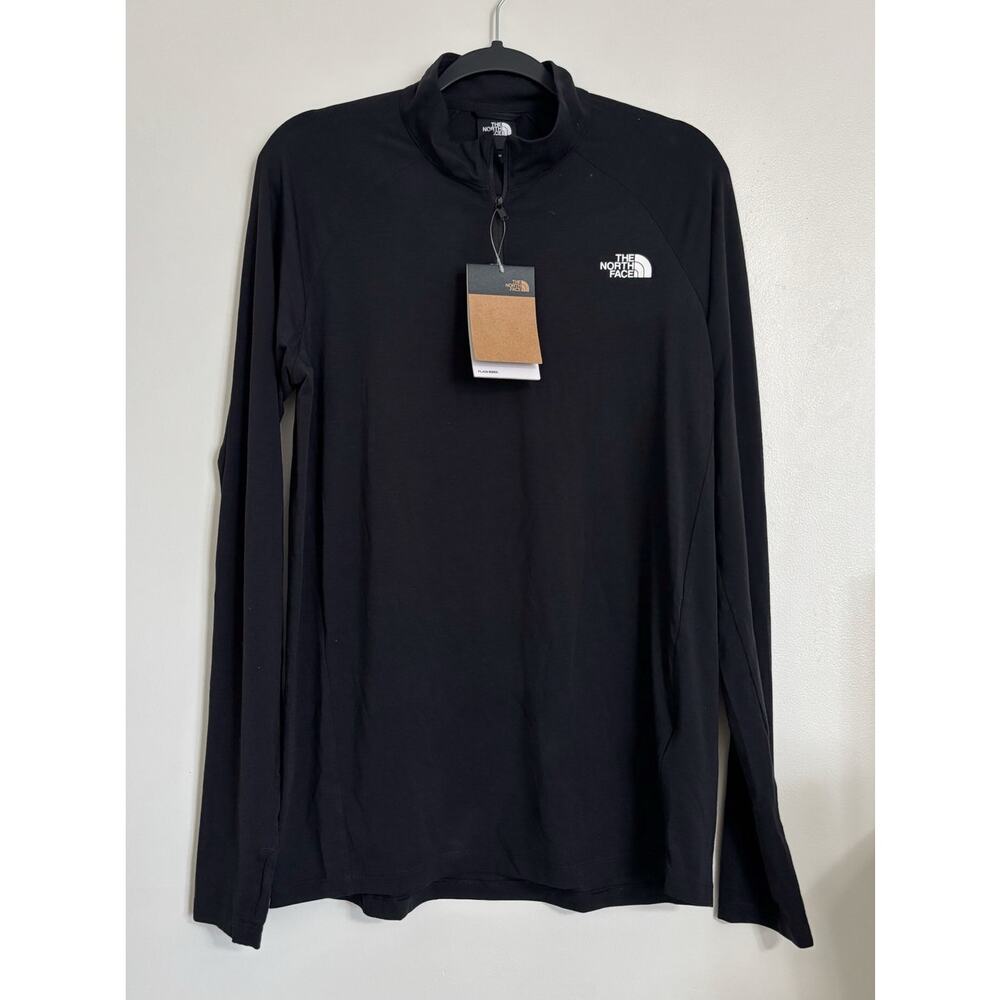 Black Men's The North Face Wander 1/4 Zip Fitted Shirt M